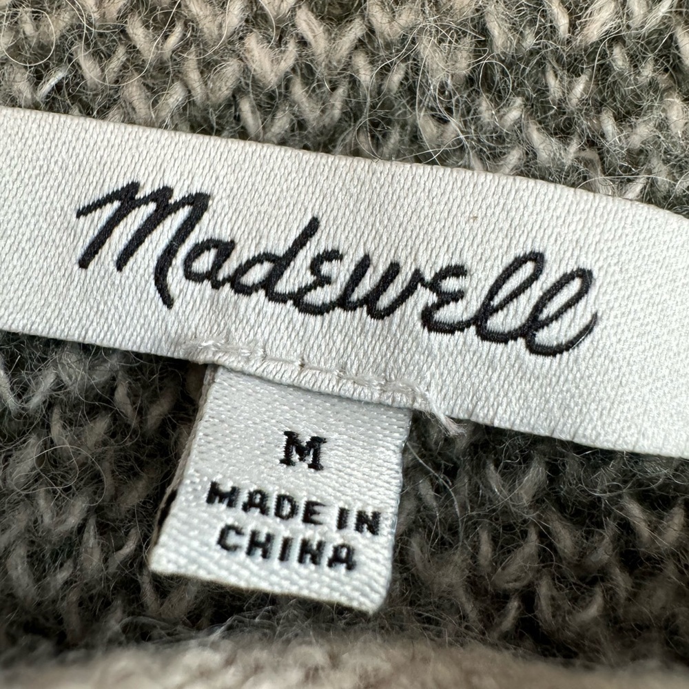 ⭐️Madewell Cream and Black Turtleneck Sweater - Picture 4 of 8